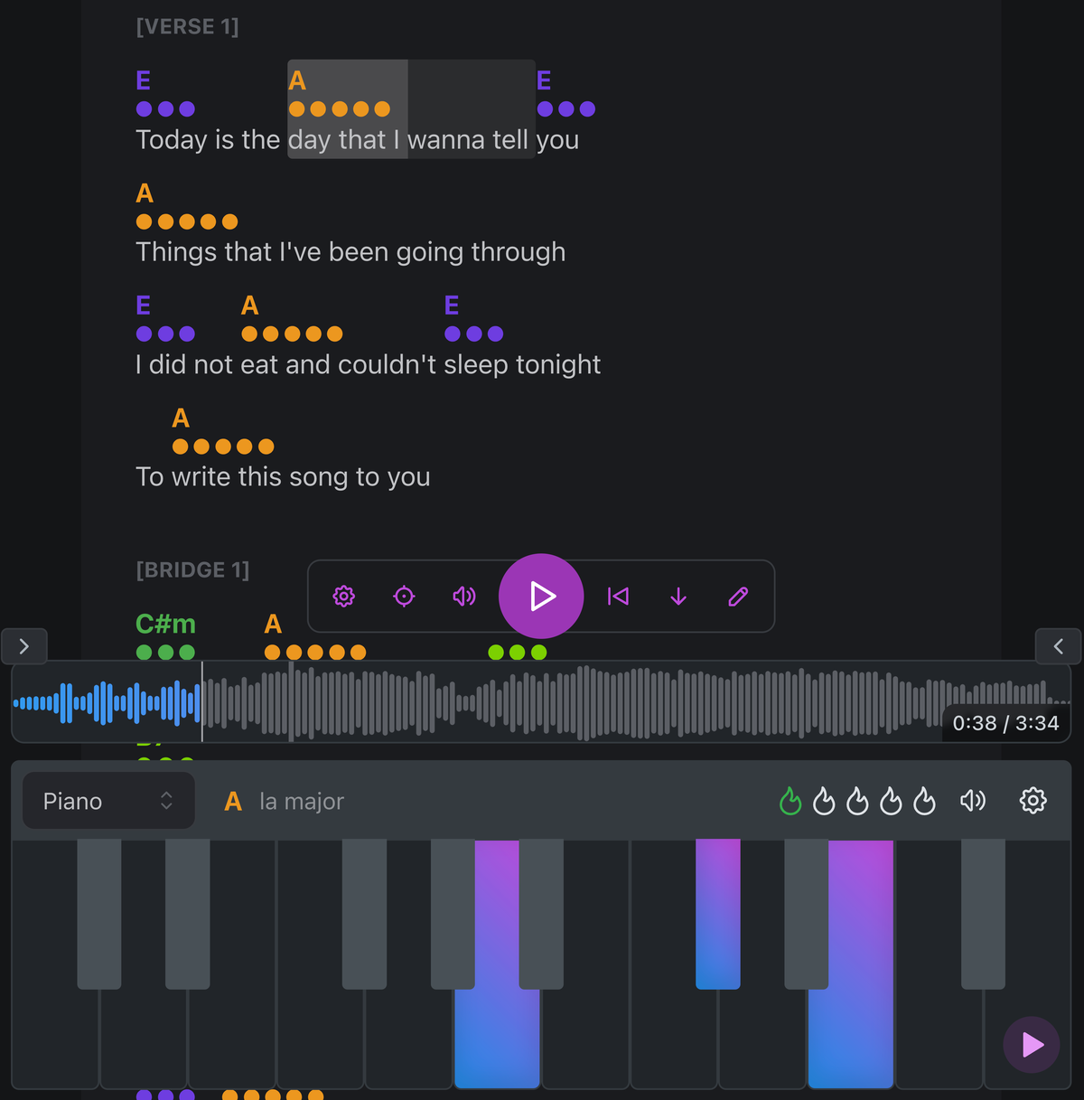 Synchronize with Music - Dark Mode